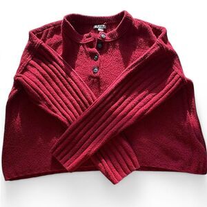 American-eagle-outfitters Women's Red and Burgundy Jumper